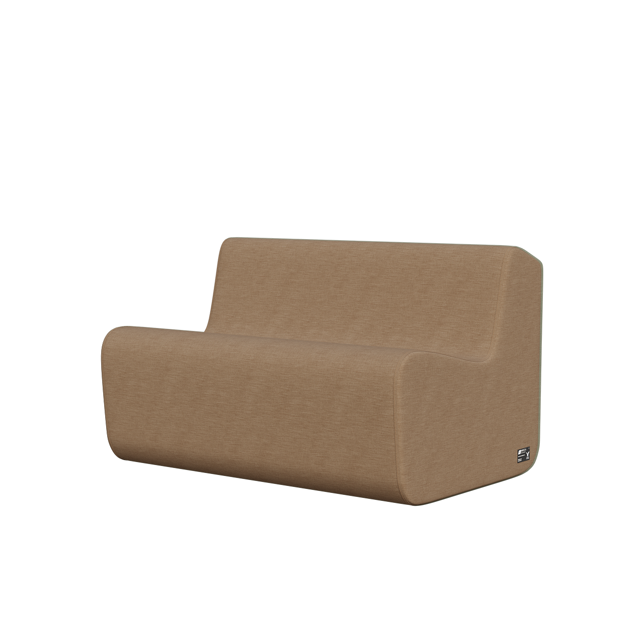 Abecca Anti Ligature Eagle 2 Seater Couch Low Back Couch EF12 Tessuto Castano2