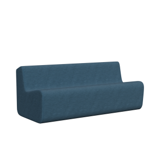 Abecca Anti Ligature Eagle 3 Seater Couch Low Back Couch EF22 Tessuto Blu
