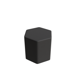Abecca Anti Ligature Eagle Hexagon Ottoman EF125 Marlo Liquorice