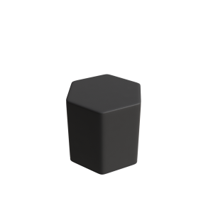 Abecca Anti Ligature Eagle Hexagon Ottoman EF125 Marlo Liquorice