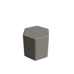 Abecca Anti Ligature Eagle Hexagon Ottoman EF125 Marlo Mushroom