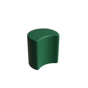 Abecca Anti Ligature Hawk Crescent Ottoman HF126 Green