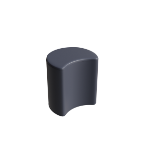 Abecca Anti Ligature Hawk Crescent Ottoman HF126 Grey