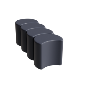Abecca Anti Ligature Hawk Crescent Ottoman HF126 Grey multi