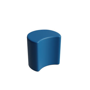 Abecca Anti Ligature Hawk Crescent Ottoman HF126 Teal