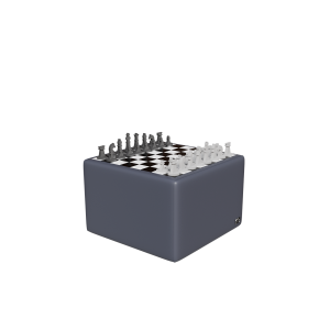 Abecca Anti Ligature Hawk Games Ottoman ChessCheckers HF103 Grey