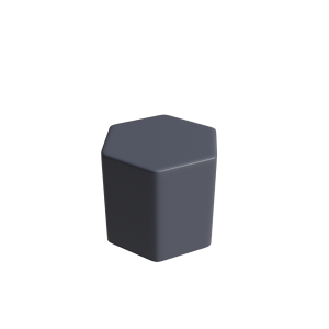 Abecca Anti Ligature Hawk Hexagon Ottoman HF125 Grey