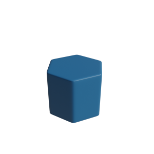 Abecca Anti Ligature Hawk Hexagon Ottoman HF125 Teal