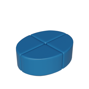Abecca Anti Ligature Hawk Quarter Table HF93 Teal Group