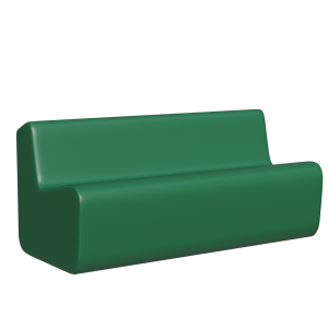 Abecca Anti Ligature Hawk Three Seater Couch HF22 Green1