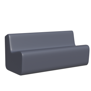 Abecca Anti Ligature Hawk Three Seater Couch HF22 Grey1