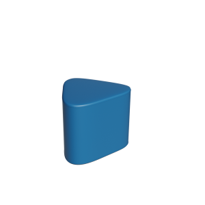 Abecca Anti Ligature Hawk Triangle Ottoman HF128 Teal
