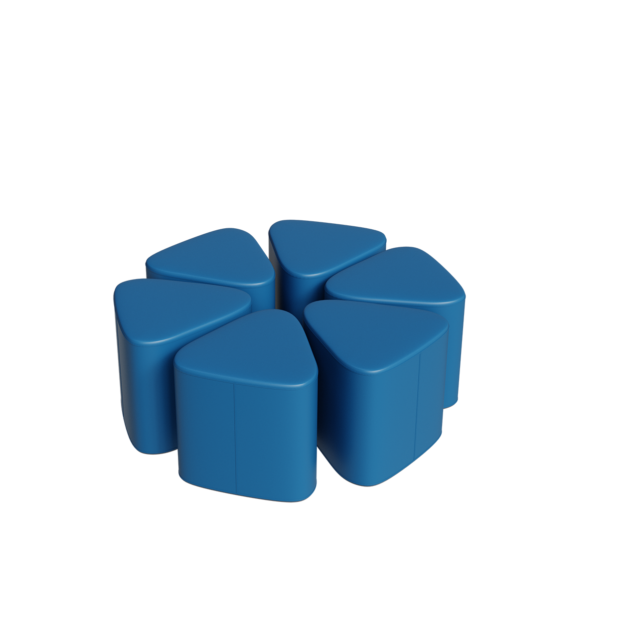 Abecca Anti Ligature Hawk Triangle Ottoman HF128 Teal Multi