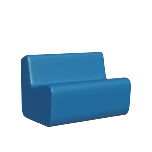 Abecca Anti Ligature Hawk Two Seater Couch HF12 Teal 1