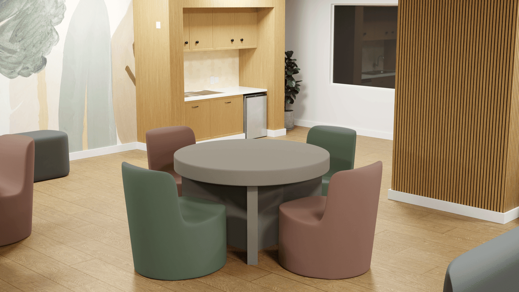 Abecca Armadillo Round Table Antiligature