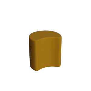 Abecca Anti Ligature Armadillo Limbershield Crescent Ottoman AR111 Pantone 132
