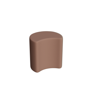 Abecca Anti Ligature Armadillo Limbershield Crescent Ottoman AR111 Pantone 17 1230TCX