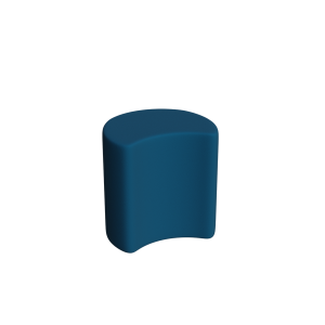 Abecca Anti Ligature Armadillo Limbershield Crescent Ottoman AR111 Pantone 3025