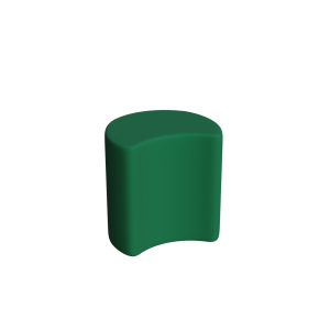 Abecca Anti Ligature Armadillo Limbershield Crescent Ottoman AR111 Pantone 349
