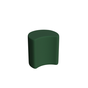 Abecca Anti Ligature Armadillo Limbershield Crescent Ottoman AR111 Pantone 350