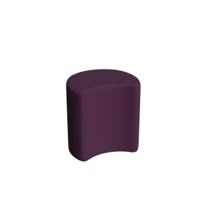 Abecca Anti Ligature Armadillo Limbershield Crescent Ottoman AR111 Pantone 518