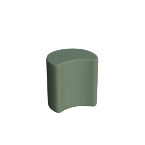 Abecca Anti Ligature Armadillo Limbershield Crescent Ottoman AR111 Pantone 5625