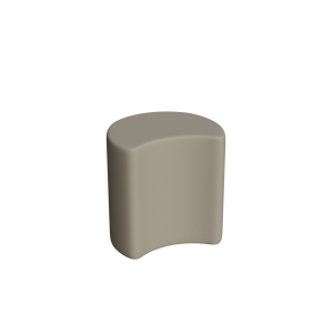 Abecca Anti Ligature Armadillo Limbershield Crescent Ottoman AR111 Pantone Warm Grey 5 CP