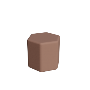 Abecca Anti Ligature Armadillo Limbershield Hexagon Ottoman AR110 Pantone 17 1230TCX