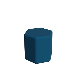 Abecca Anti Ligature Armadillo Limbershield Hexagon Ottoman AR110 Pantone 3025