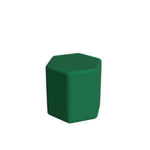 Abecca Anti Ligature Armadillo Limbershield Hexagon Ottoman AR110 Pantone 349