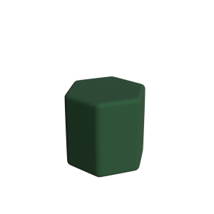 Abecca Anti Ligature Armadillo Limbershield Hexagon Ottoman AR110 Pantone 350