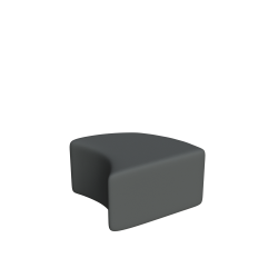 Abecca Anti Ligature Armadillo Limbershield Quarter Rounded Coffee Table AR95 Pantone 425 1