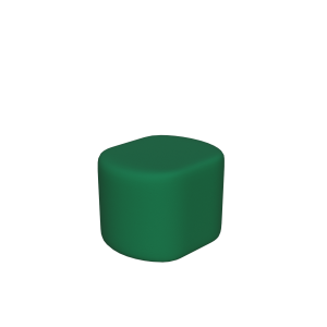 Abecca Anti Ligature Armadillo Limbershield Rounded Ottoman AR103 Pantone 3492