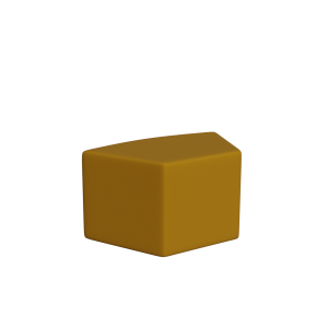Abecca Anti Ligature Armadillo Limbershield Shaped Ottoman AR104 Pantone 132