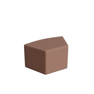 Abecca Anti Ligature Armadillo Limbershield Shaped Ottoman AR104 Pantone 17 1230TCX