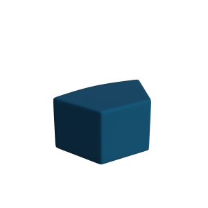 Abecca Anti Ligature Armadillo Limbershield Shaped Ottoman AR104 Pantone 3025