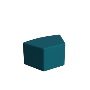 Abecca Anti Ligature Armadillo Limbershield Shaped Ottoman AR104 Pantone 3155