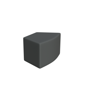 Abecca Anti Ligature Armadillo Limbershield Shaped Ottoman AR104 Pantone 425
