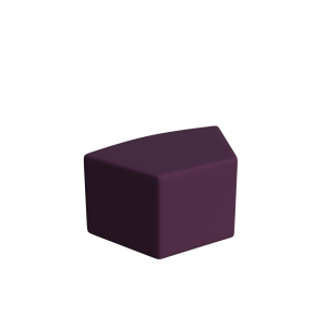 Abecca Anti Ligature Armadillo Limbershield Shaped Ottoman AR104 Pantone 518