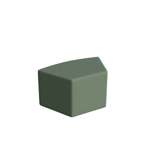Abecca Anti Ligature Armadillo Limbershield Shaped Ottoman AR104 Pantone 5625