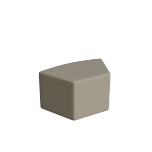 Abecca Anti Ligature Armadillo Limbershield Shaped Ottoman AR104 Pantone Warm Grey 5 CP