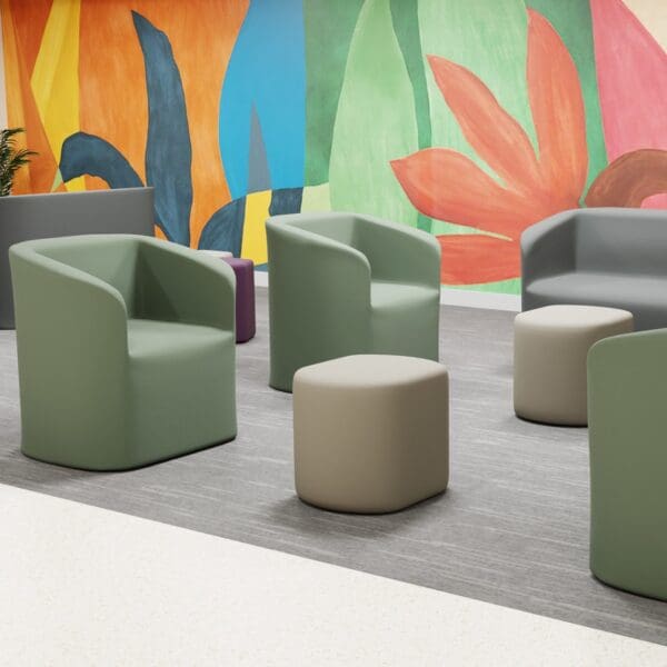 single tub chair room render