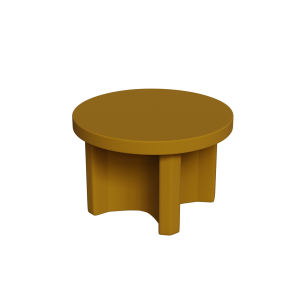 Abecca Anti Ligature Armadillo Limbershield Round Dining Table AR80 Pantone 1323