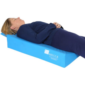 Sitting positioning cushion with thigh abduction wedge and lateral supports  BodyMap® A+